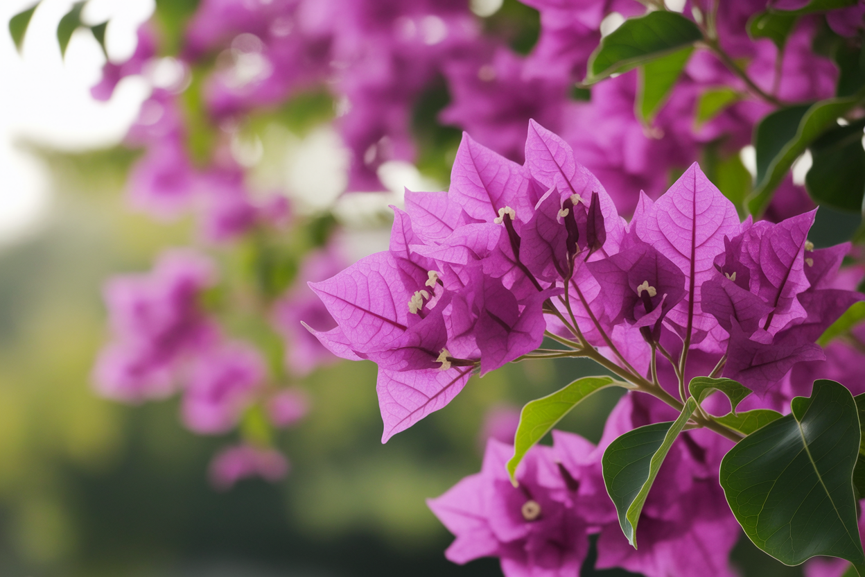 gros-plan-fleurs-bougainvillier-flou-soleil