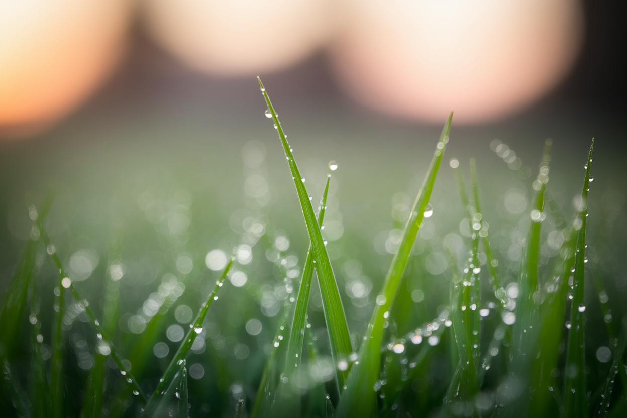 herbe-verte-gouttes-rosee-aube