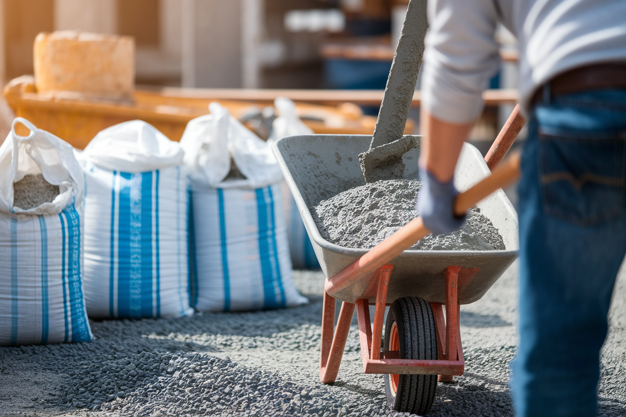ouvrier-brouette-beton-chantier
