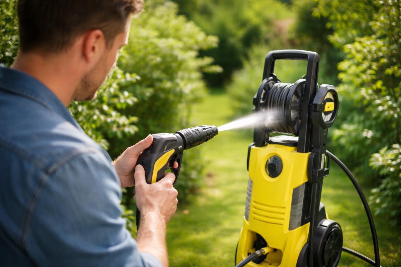 homme-karcher-jardin-plantes-luxuriantes