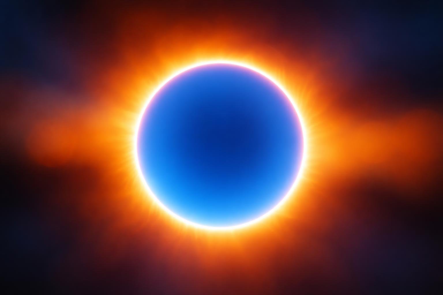 cercle-bleu-halo-orange-flou
