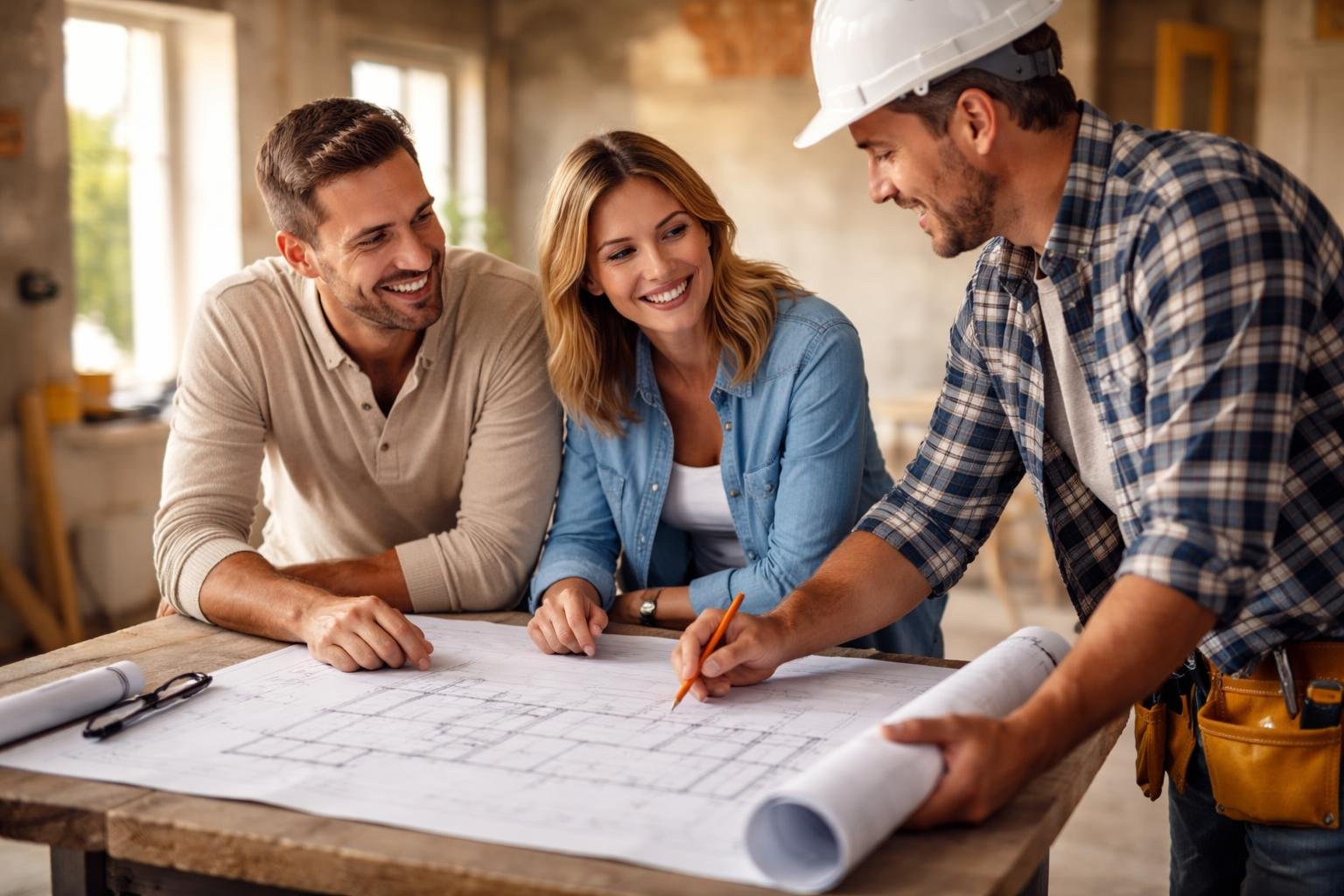 couple-entrepreneur-plans-renovation-maison