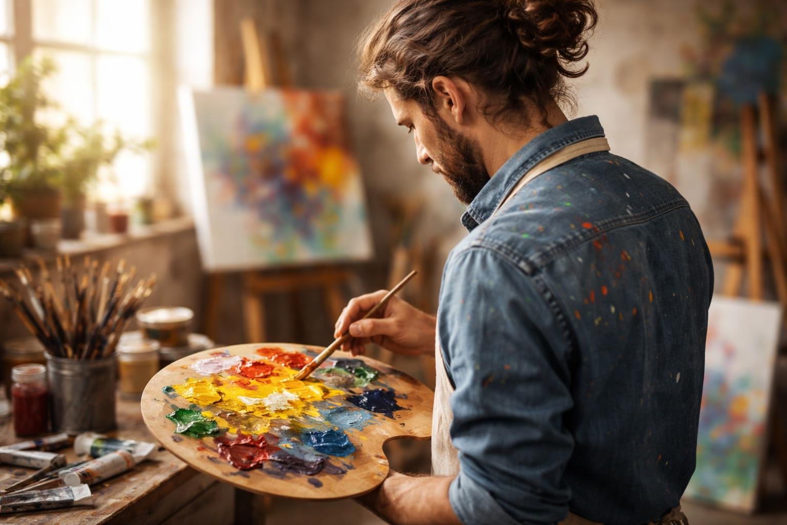 artiste-melange-couleurs-atelier-toiles