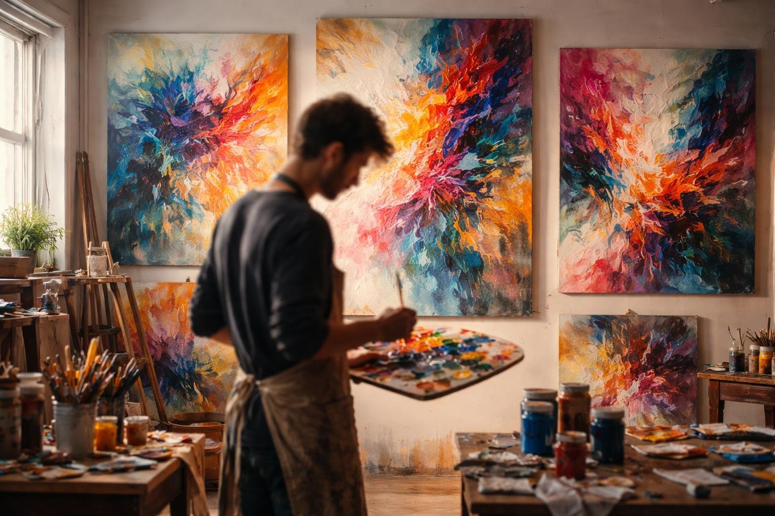 atelier-artistique-toiles-abstraites-peintre