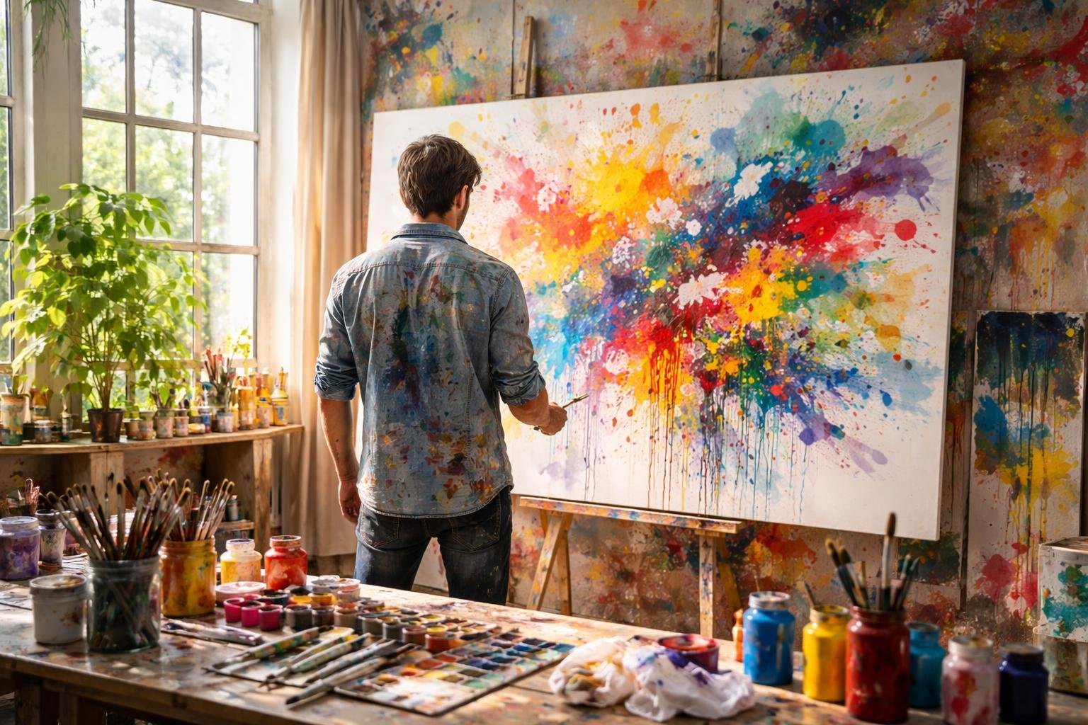 artiste-dos-toile-couleurs-vives